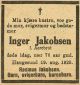 Inger Andersdatter Aarebrot*