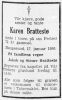 Obituary_Karen_Margreta_Kristoffersdatter_Brattesto_1966